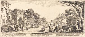 Umierający żołnierze przy drodze autorstwa Jacques Callot