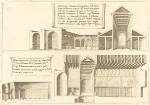 Elewacja kościołów, w tym Świętego Żłóbka, 1619. autorstwa Jacques Callot