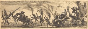 Wpis M. de Couvonge i M. de Chalabre [dodatkowa tablica], 1627. autorstwa Jacques Callot