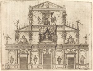 Fasada San Lorenzo, Florencja, 1612. autorstwa Jacques Callot