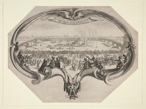 Święto farbiarzy i tkaczy Florencji, 25 lipca 1619 na Arno. autorstwa Jacques Callot