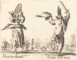 Fracischina i Gian Farina autorstwa Jacques Callot