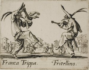Franca Trippa - Fritellino, płyta 23 z Balli di Sfessania autorstwa Jacques Callot