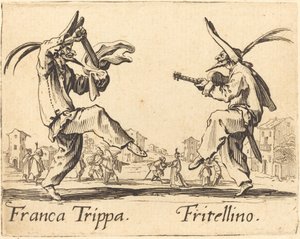 Franca Trippa i Fritellino autorstwa Jacques Callot