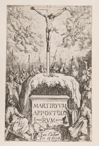 Fronton; nr 1 z Męczeństwa Apostołów autorstwa Jacques Callot