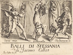 Frontyspis do „Balli di Sfessania” autorstwa Jacques Callot