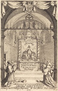 Frontyspis Cudów i Łask Matki Bożej „Bon-Secours-les-Nancy” autorstwa Jacques Callot