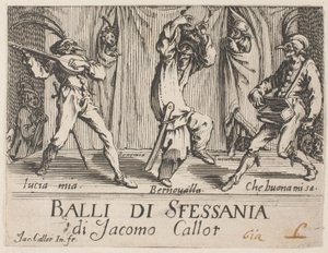 Frontyspis z Balli di Sfessania autorstwa Jacques Callot