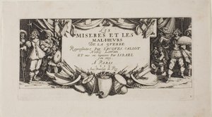 Frontispis z książki "Nieszczęścia wojny autorstwa Jacques Callot