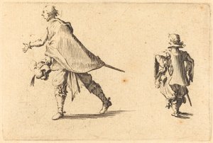 Dżentelmen i jego strona, c. 1622. autorstwa Jacques Callot