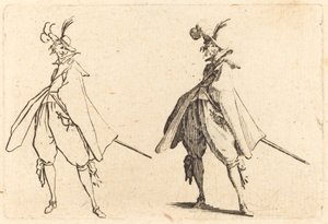 Dżentelmen w dużym płaszczu, widok z przodu autorstwa Jacques Callot