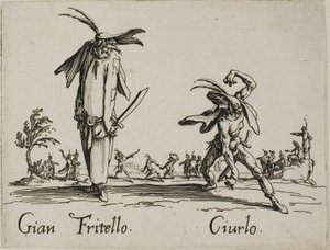 Gian Fritello - Ciurlo, płyta 7 z Balli di Sfessania autorstwa Jacques Callot