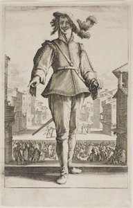 Polowanie na ptaki, z różnych scen zaprojektowanych we Florencji autorstwa Jacques Callot