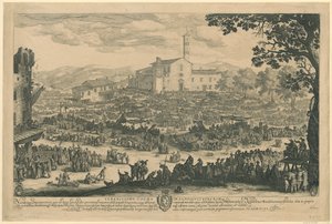 Jarmark w Imprunecie [wersja florencka] autorstwa Jacques Callot