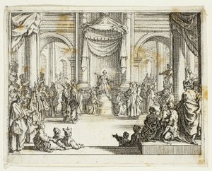 Jezus wśród lekarzy, z Nowego Testamentu autorstwa Jacques Callot