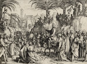 Jezus wkracza do Jerozolimy, 1635 autorstwa Jacques Callot