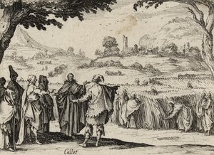 Jezus i faryzeusze, 1635 autorstwa Jacques Callot