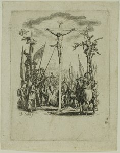 Jezus jest przebity włócznią, z Małej Pasji autorstwa Jacques Callot