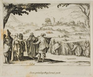 Jezus z faryzeuszami, z Nowego Testamentu autorstwa Jacques Callot