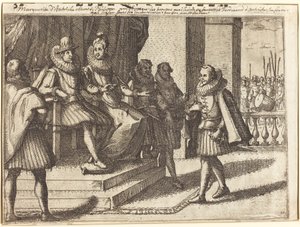 Król i królowa w konsultacjach w sprawie Turków [recto] autorstwa Jacques Callot