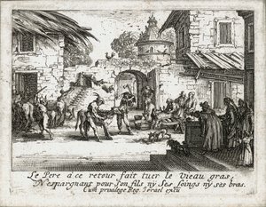 Życie syna marnotrawnego ... (rycina) autorstwa Jacques Callot