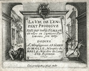Życie syna marnotrawnego ... (rycina) autorstwa Jacques Callot