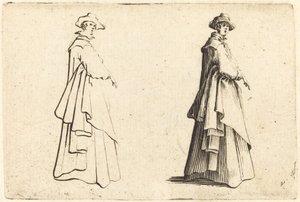 Dama w dużym płaszczu autorstwa Jacques Callot