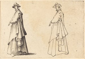 Dama w dużym płaszczu autorstwa Jacques Callot