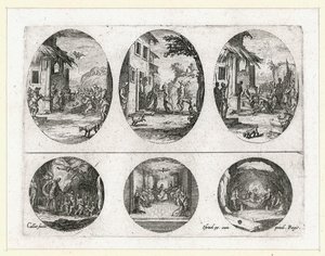 Cuda Męki Pańskiej ... (rycina) autorstwa Jacques Callot