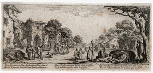 Nieszczęścia i nieszczęścia wojny... (rycina) autorstwa Jacques Callot