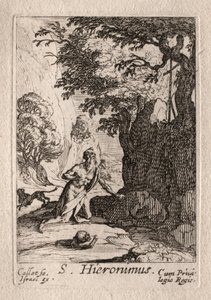 Pokutnicy: św. Hieronim. autorstwa Jacques Callot