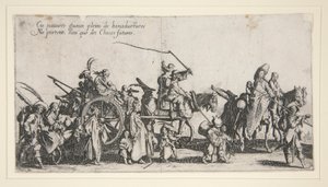 Cyganie w marszu; I autorstwa Jacques Callot