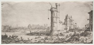 Dwa wspaniałe widoki Paryża: Widok na Pont Neuf, 1628-1630.