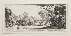Wielka nędza wojny: nr 9 - Odkrycie złoczyńców autorstwa Jacques Callot