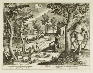 Miesiące. 11, listopad autorstwa Jacques Callot