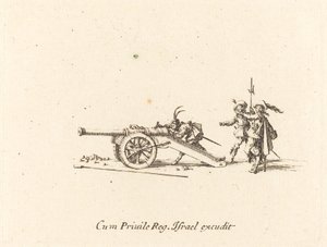 Ładowanie armaty, 16341635. autorstwa Jacques Callot