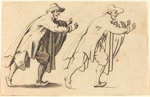 Mężczyzna poruszający się gwałtownie autorstwa Jacques Callot