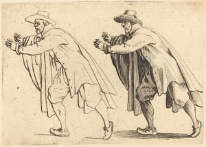 Mężczyzna poruszający się gwałtownie autorstwa Jacques Callot