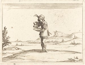 Mężczyzna myjący perłę autorstwa Jacques Callot