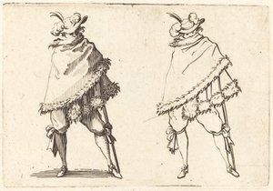 Człowiek owinięty w swój płaszcz autorstwa Jacques Callot
