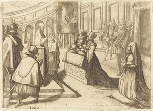 Małżeństwo Małgorzaty Austrii i Filipa III autorstwa Jacques Callot