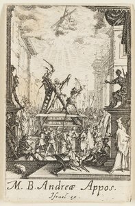 Męczeństwo świętego Andrzeja, płyta trzecia z Męczeństw Apostołów autorstwa Jacques Callot