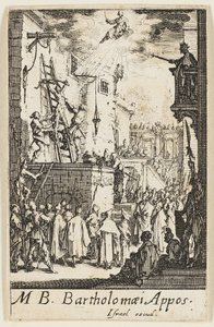 Męczeństwo świętego Bartłomieja, płyta dziewiąta z Męczeństw Apostołów autorstwa Jacques Callot