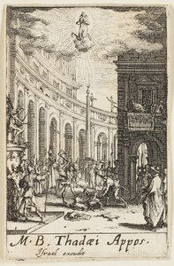 Męczeństwo świętego Tadeusza, płyta dwunasta z Męczeństw Apostołów autorstwa Jacques Callot