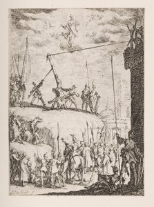 Męczeństwo św. Piotra, nr. 4 z Męczeństwa Apostołów autorstwa Jacques Callot