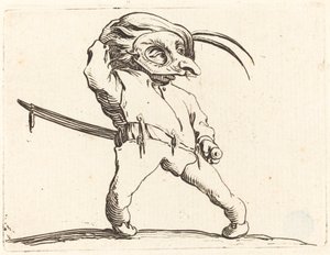 Zamaskowany mężczyzna ze skręconymi stopami, ok. 1930 r. 1622. autorstwa Jacques Callot