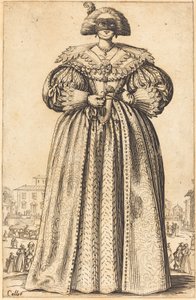 Szlachetna kobieta w masce autorstwa Jacques Callot