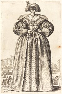 Szlachetna kobieta w masce autorstwa Jacques Callot