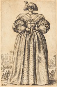 Zamaskowana szlachcianka autorstwa Jacques Callot