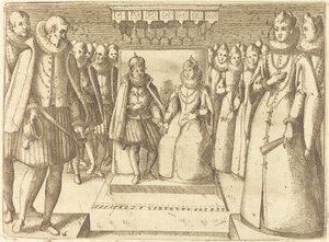 Spotkanie Małgorzaty Austrii i Filipa III autorstwa Jacques Callot
